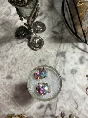 Multicolor Aurora Crystal Stud Earrings